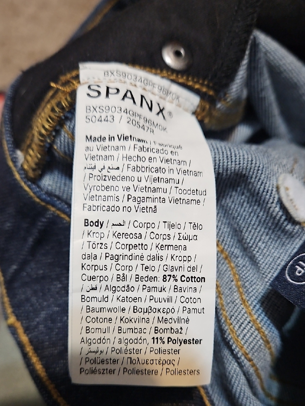 Spanx Wide-Leg High-Rise Denim Jeans - Dark Indigo-NWOT - Picture 11 of 12